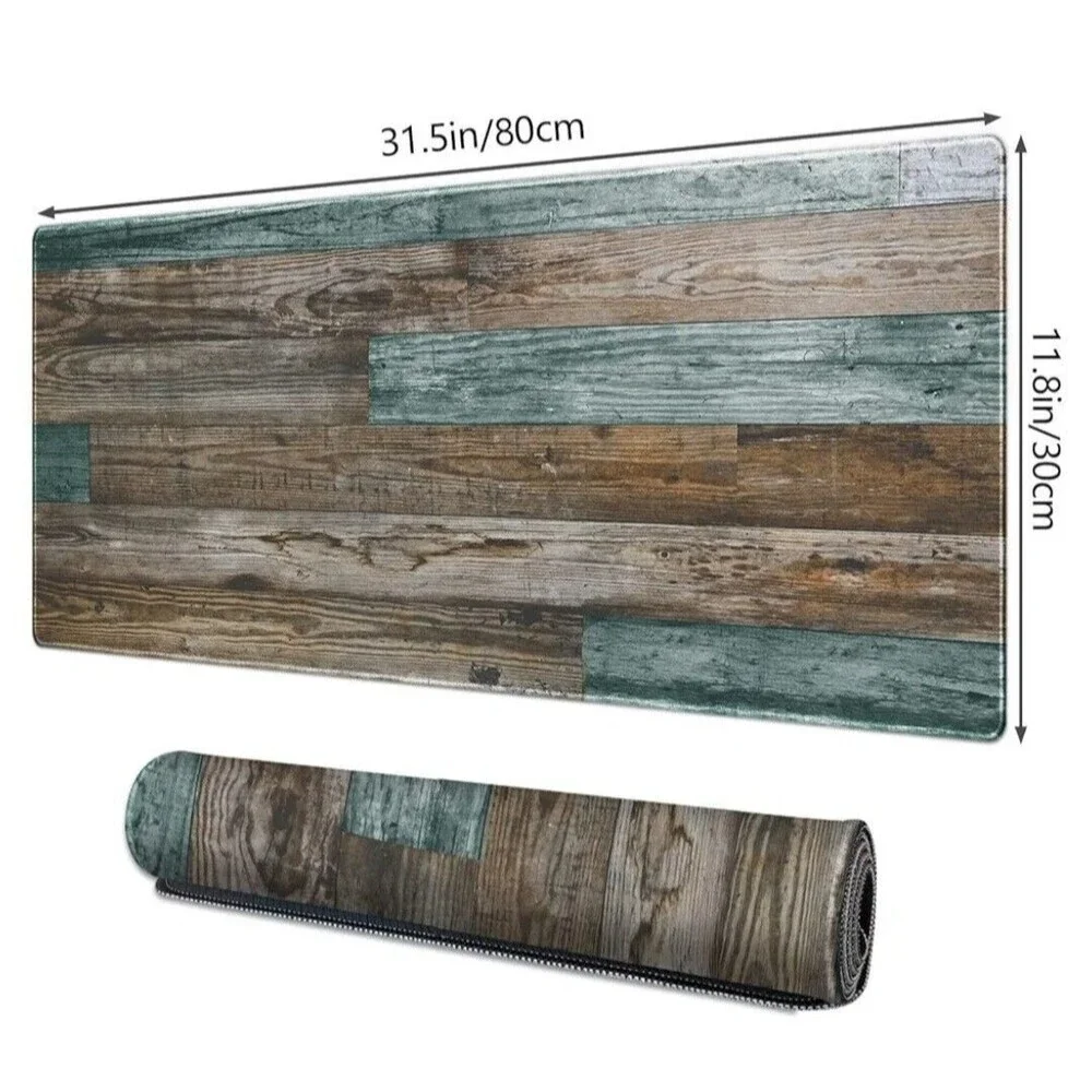 Gaming Mouse Pad Desk Mat, Vintage Wood Grain Pattern, XXL XL Large Extended